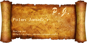 Polen Január névjegykártya